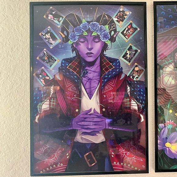 Critical Role CR C3 Mighty Nein Mollymauk Tealeaf Framed Fan Art Print D&D DND - Picture 4 of 8